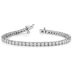 5.00 CT MOISSANITE ROUND FOREVER ONE TENNIS BRACELET