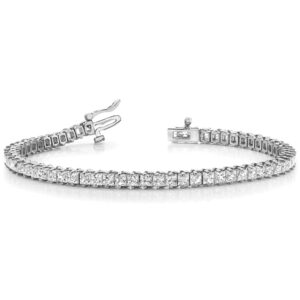 6.75-9.00 CT MOISSANITE SQUARE FOREVER ONE TENNIS BRACELET