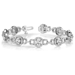 5.00-7.25 CT MOISSANITE ROUND FOREVER ONE TENNIS BRACELET