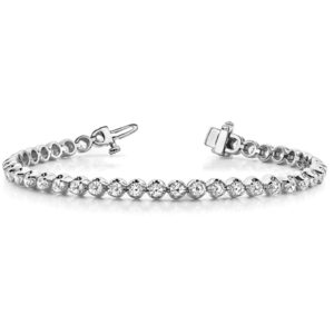 4.00-7.75 CT MOISSANITE ROUND FOREVER ONE TENNIS BRACELET