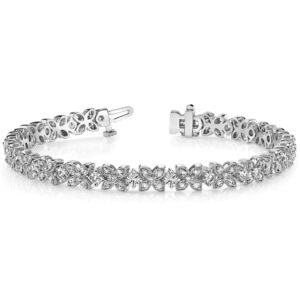 4.52 CT MOISSANITE ROUND FOREVER ONE TENNIS BRACELET