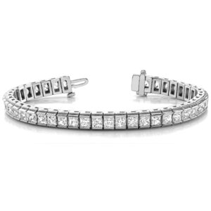 6.00-16.50 CT MOISSANITE SQUARE FOREVER ONE TENNIS BRACELET