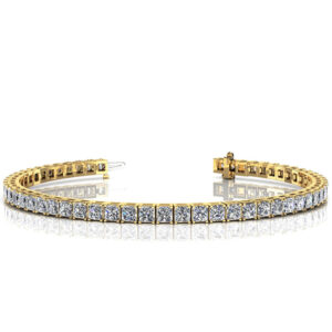 6.40 - 17.22 CT Semi Channel Square Brilliant Moissanite Bracelet