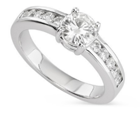 1.05CTW FOREVER ONE ROUND BRILLIANT ENGAGEMENT RING