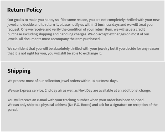 Return & Exchange Policy » LKJewelry Designs Moissanite Jewelry Miami